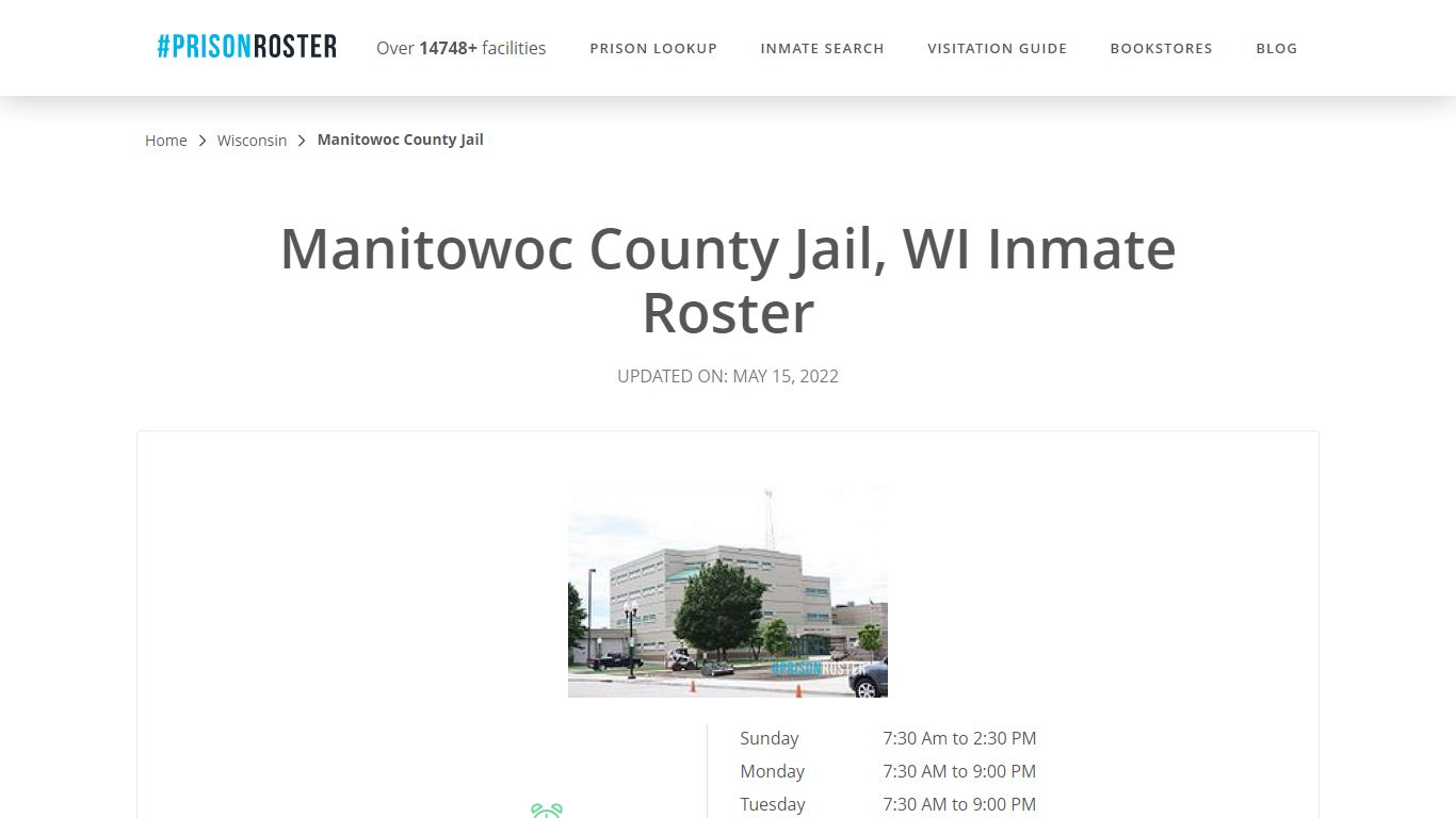Manitowoc County Jail, WI Inmate Roster